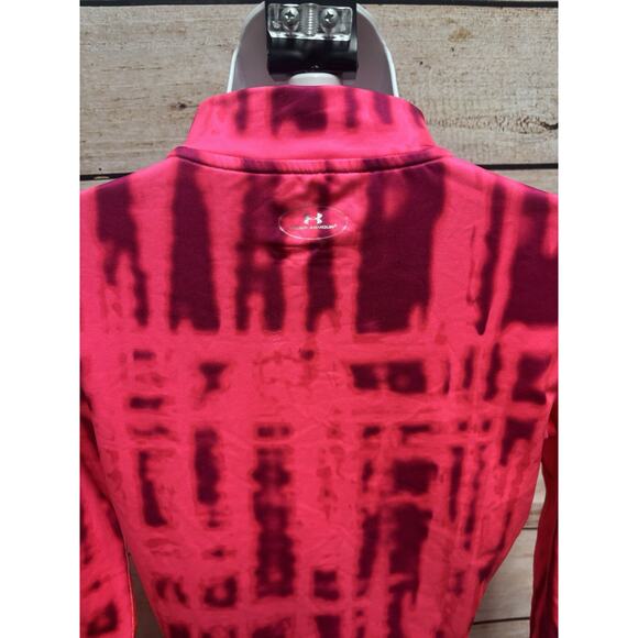 Under Armour Womens Shirt Size Small Cold Gear Mock Long Sleeve Pink Base Layer - Picture 6 of 12